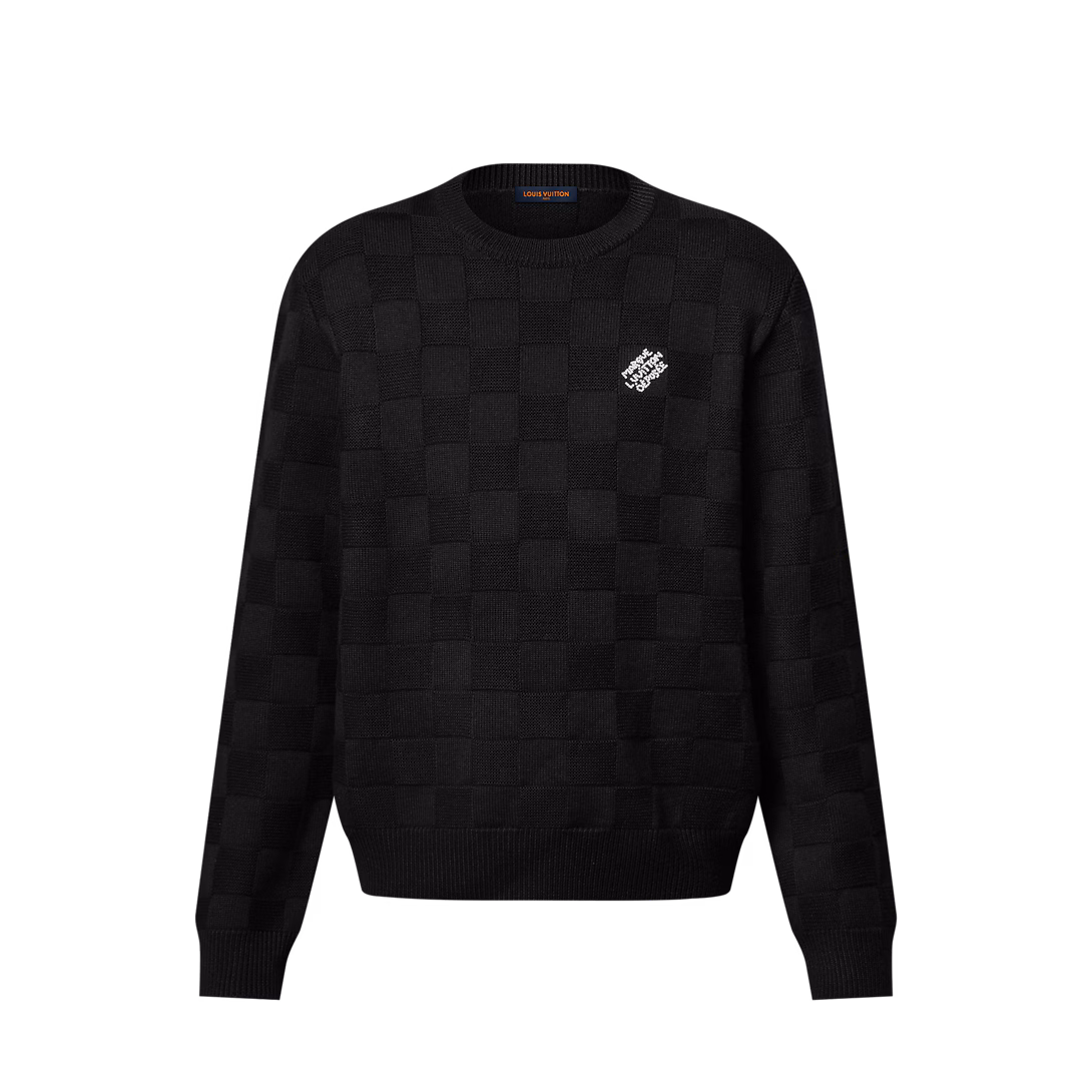 Picture of Embellished Wool Damier Pullover