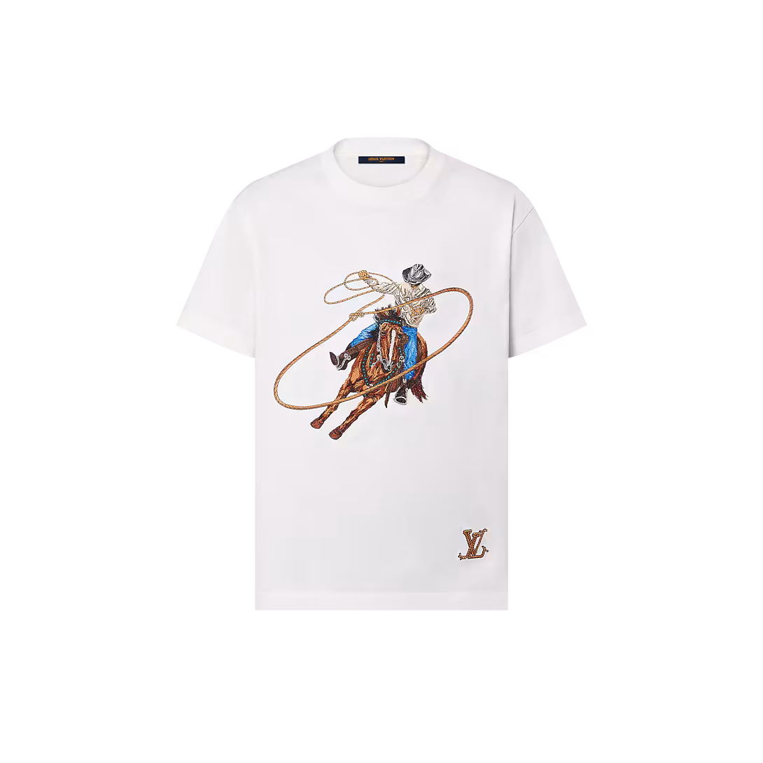 Picture of Graphic Embroidered Cotton T-Shirt