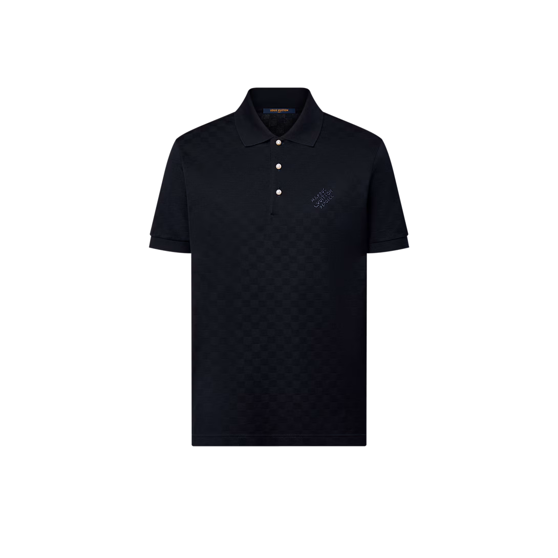 Picture of Damier Cotton Pique Polo
