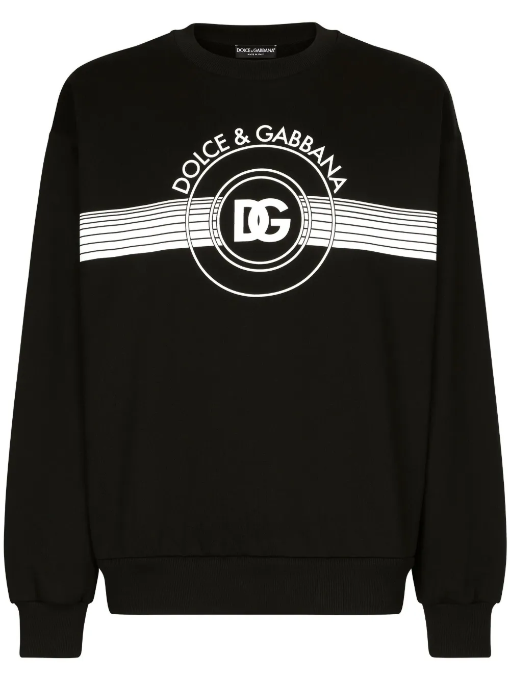 Picture of Dolce & Gabbana logo-print long-sleeved cotton sweatshirt
