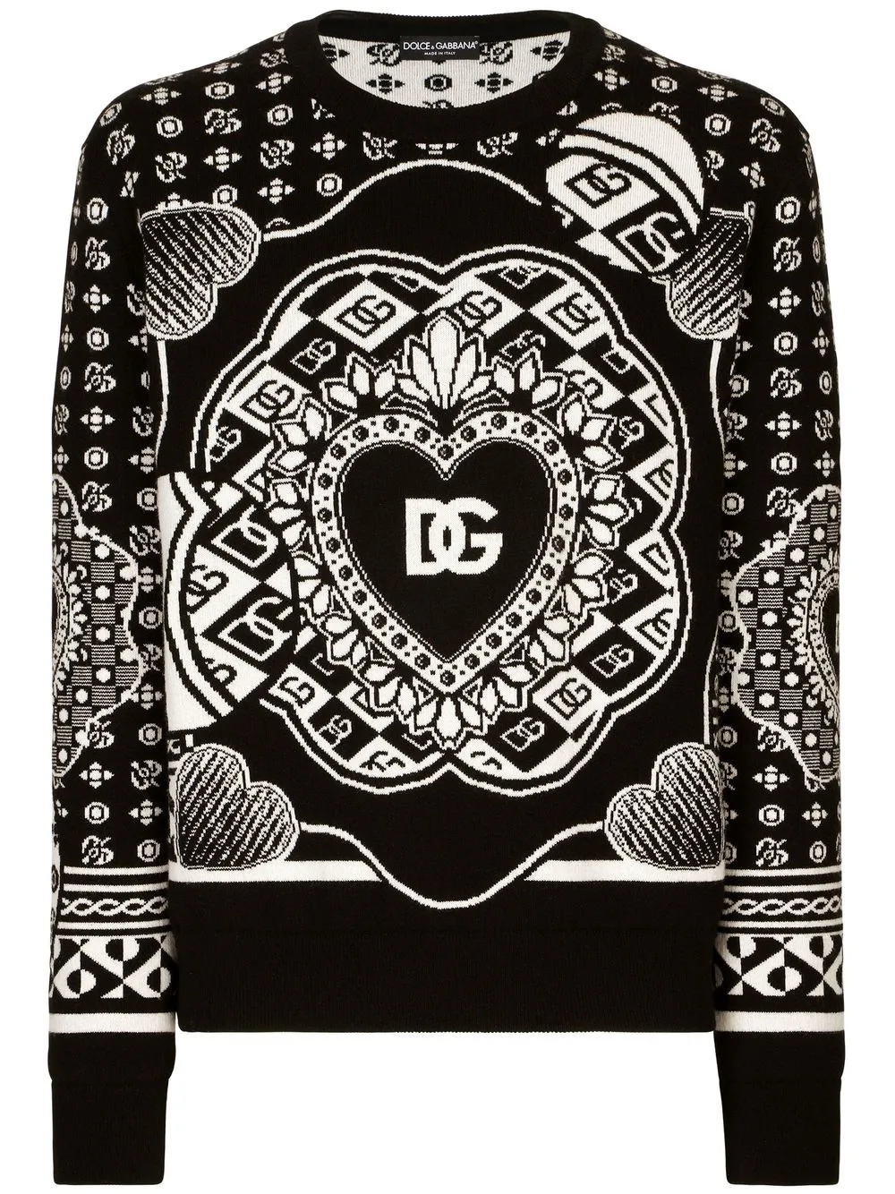 Picture of Dolce & Gabbana logo-print jumper